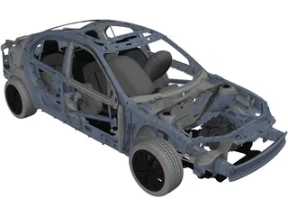 Car Frame 3D Model preview