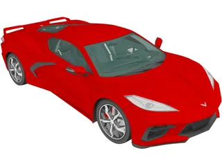 Chevrolet Corvette C8 Stingray (2020) 3D Model preview