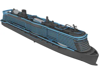 Costa Smeralda Cruise Ship 3D Model preview