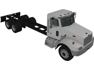 Peterbilt 330 Chassis 3-axle (2003) 3D Model preview