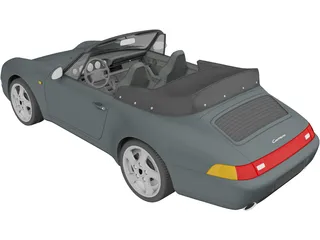 Porsche 911 Carrera Cabrio (1994) 3D Model preview