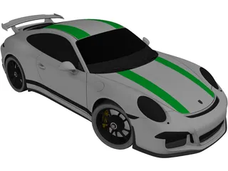 Porsche 911 GT3 (2017) 3D Model preview