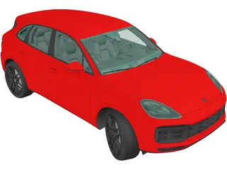 Porsche Cayenne Turbo (2018) 3D Model preview