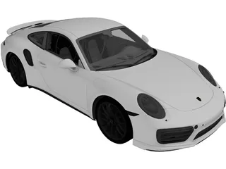 Porsche 911 Turbo S (2016) 3D Model preview