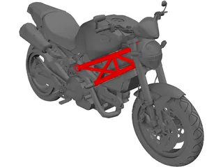 Ducati Monster 696 (2008) 3D Model preview