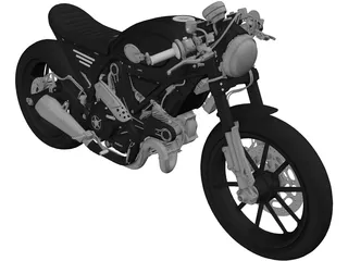 Ducati Scrambler Zeus Custom 3D Model preview