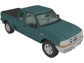 Ford Ranger ExtendedCab XLT (1998) 3D Model preview