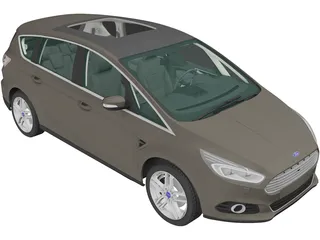 Ford S-Max (2015) 3D Model preview