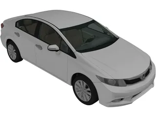Honda Civic Sedan (2012) 3D Model preview