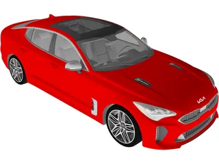 Kia Stinger GT (2022) 3D Model preview
