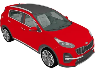 Kia Sportage (2019) 3D Model preview