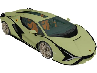 Lamborghini Sian (2020) 3D Model preview