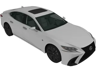 Lexus LS XF50 F Sport (2018) 3D Model preview