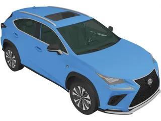 Lexus NX F-Sport (2017) 3D Model preview