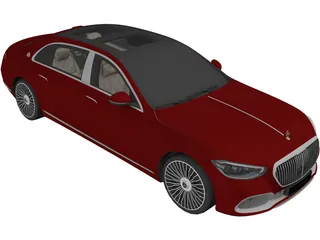 Mercedes-Maybach S-Class (2022) 3D Model preview