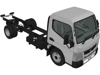 Mitsubishi Fuso Canter 515 SuperLow CityCab (2019) 3D Model preview