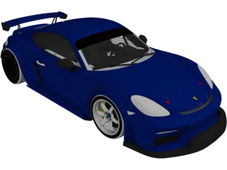 Porsche 718 Cayman GT4 Clubsport (2019) 3D Model preview