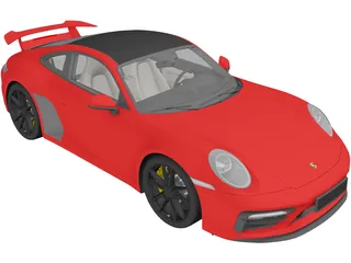 Porsche 911 Carrera S (2019) 3D Model preview