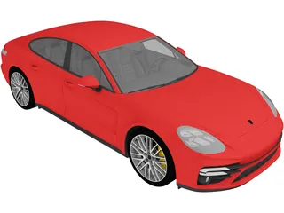 Porsche Panamera Turbo S (2021) 3D Model preview