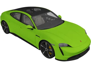 Porsche Taycan Turbo S (2020) 3D Model preview