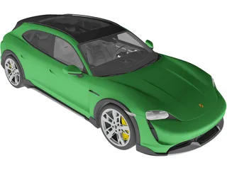 Porsche Taycan Turbo S Cross Turismo (2021) 3D Model preview