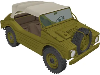 Porsche 597 Jagdwagen (1955) 3D Model preview