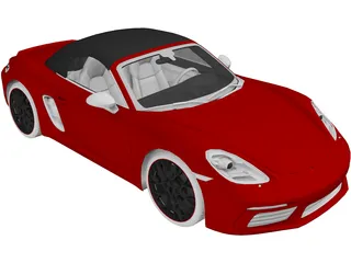 Porsche 718 Boxster S (2017) 3D Model preview