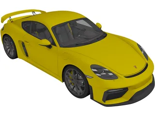 Porsche 718 Cayman GT4 (2020) 3D Model preview