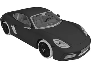 Porsche 718 Cayman S (2017) 3D Model preview