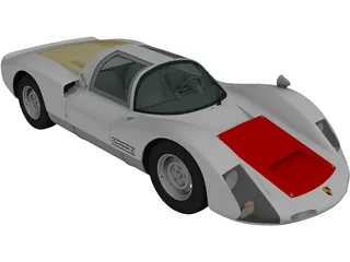 Porsche 906 Carrera 6 Coupe (1966) 3D Model preview