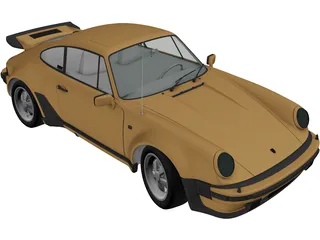 Porsche 911 Turbo (1975) 3D Model preview