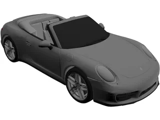 Porsche 911 Carrera 4S Cabrio (2013) 3D Model preview