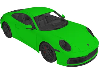 Porsche 911 Carrera S (2019) 3D Model preview