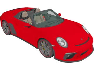 Porsche 911 Speedster (2019) 3D Model preview