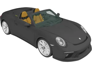 Porsche 911 Speedster Heritage (2019) 3D Model preview