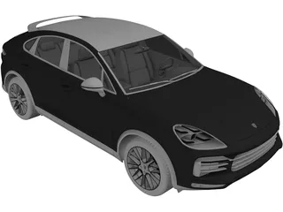 Porsche Cayenne Turbo Coupe (2019) 3D Model preview