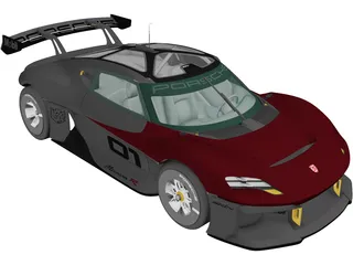 Porsche Mission R Concept (2021) 3D Model preview