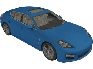 Porsche Panamera Turbo (2009) 3D Model preview