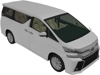 Toyota Vellfire Aero (2015) 3D Model preview