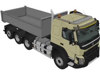 Volvo FMX Tridem (2013) 3D Model preview