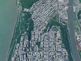 New York City, Upper Manhattan, USA (2024) 3D Model preview