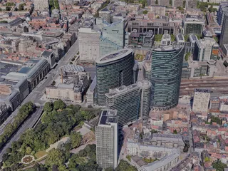 Brussels City, Belgium (2023) 3D Model preview