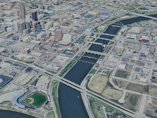 Des Moines City, IA, USA (2024) 3D Model preview