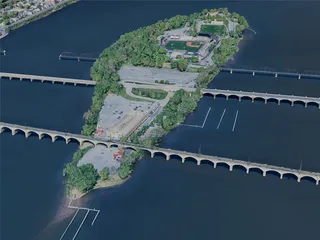 Harrisburg City, PA, USA (2024) 3D Model preview