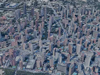 Benidorm City, Spain (2023) 3D Model preview