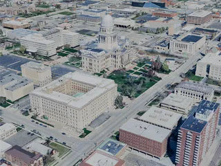 Springfield City, IL, USA (2024) 3D Model preview