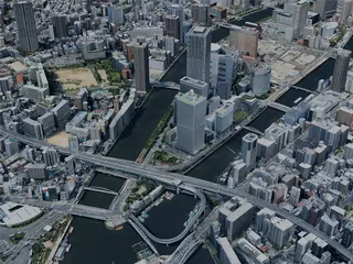 Osaka City, Japan (2024) 3D Model preview