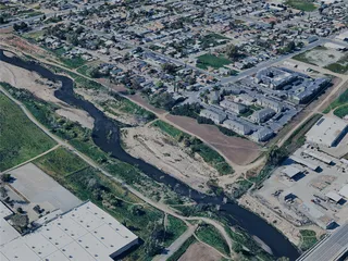 Porterville City, CA, USA (2023) 3D Model preview