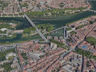 Toulouse City, France (2023) 3D Model preview