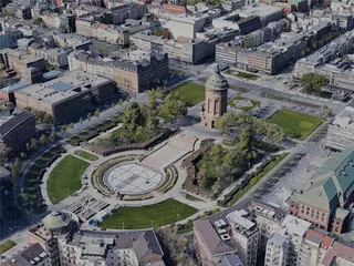 Mannheim City, Germany (2022) 3D Model preview